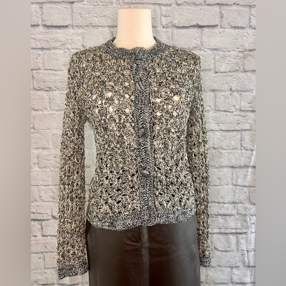 2 Piece Styled Outfit ZARA Gold Black Textured Sweater Black Mini Skirt Office - Picture 4 of 16
